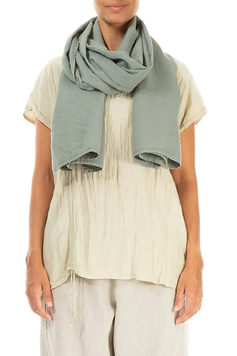 Sage Linen Scarf 1