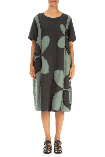 Sage Petal Linen Dress 1