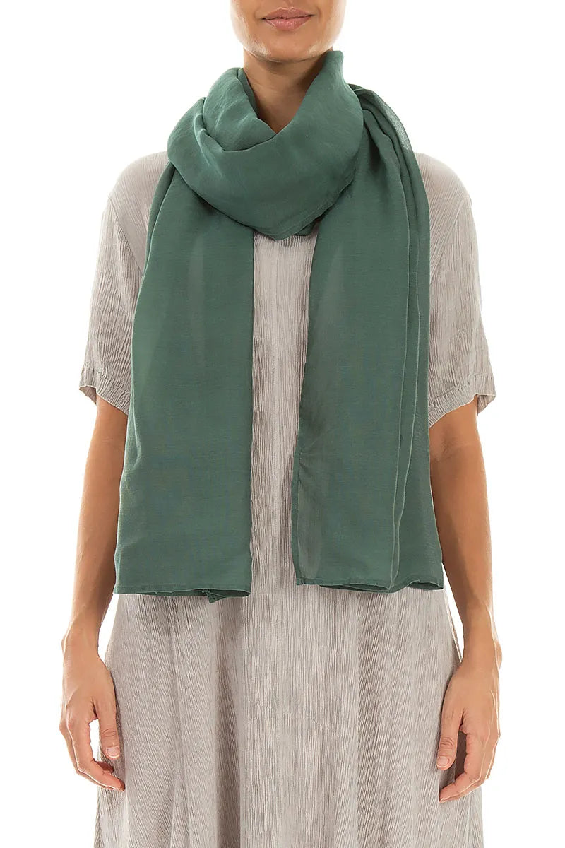 Sage Silk Cotton Scarf