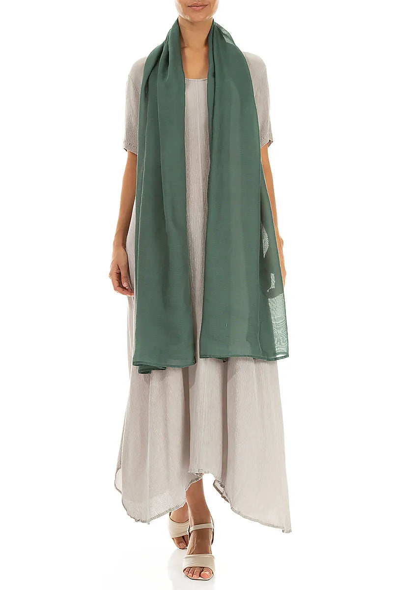 Sage Silk Cotton Scarf