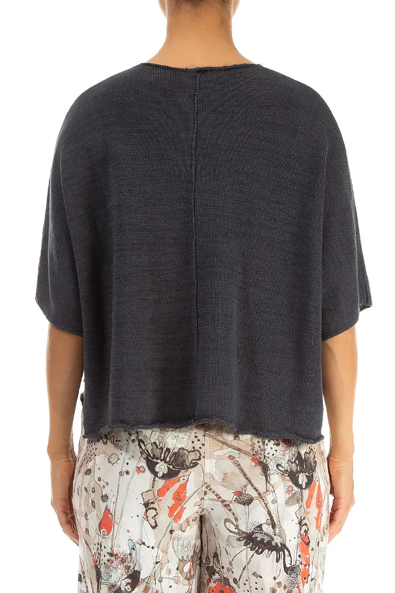 Savannah Patch Décor Graphite Linen Jumper 2