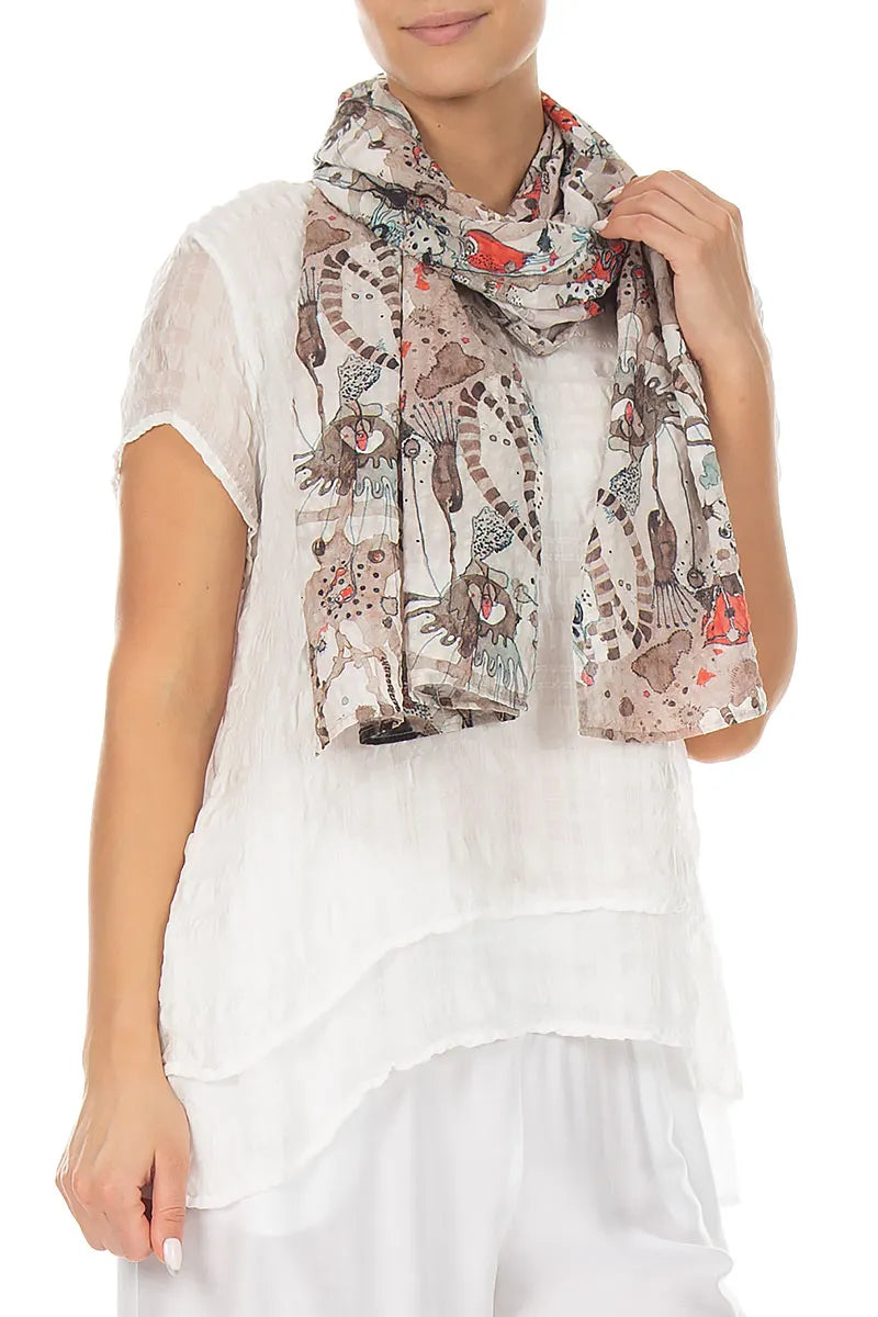 Savannah Textured Silk Scarf 3