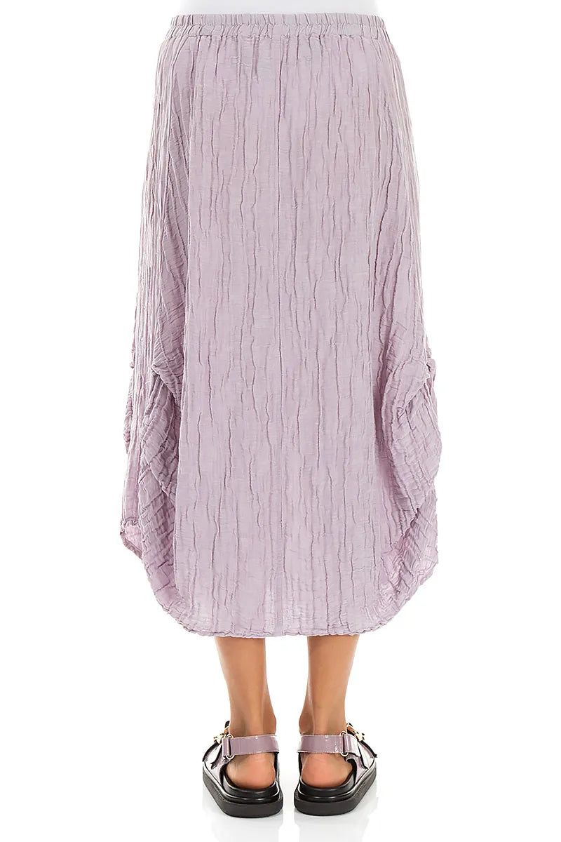 Sculpted Hem Lilac Crinkled Skirt 2