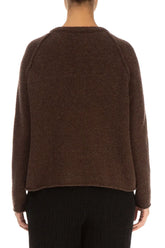 Seam Detail Brown Wool Cardigan 2