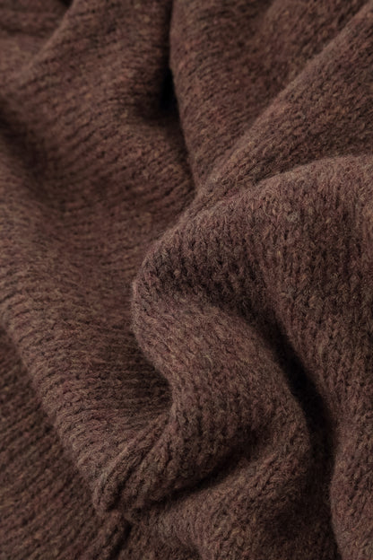 Seam Detail Brown Wool Cardigan 5