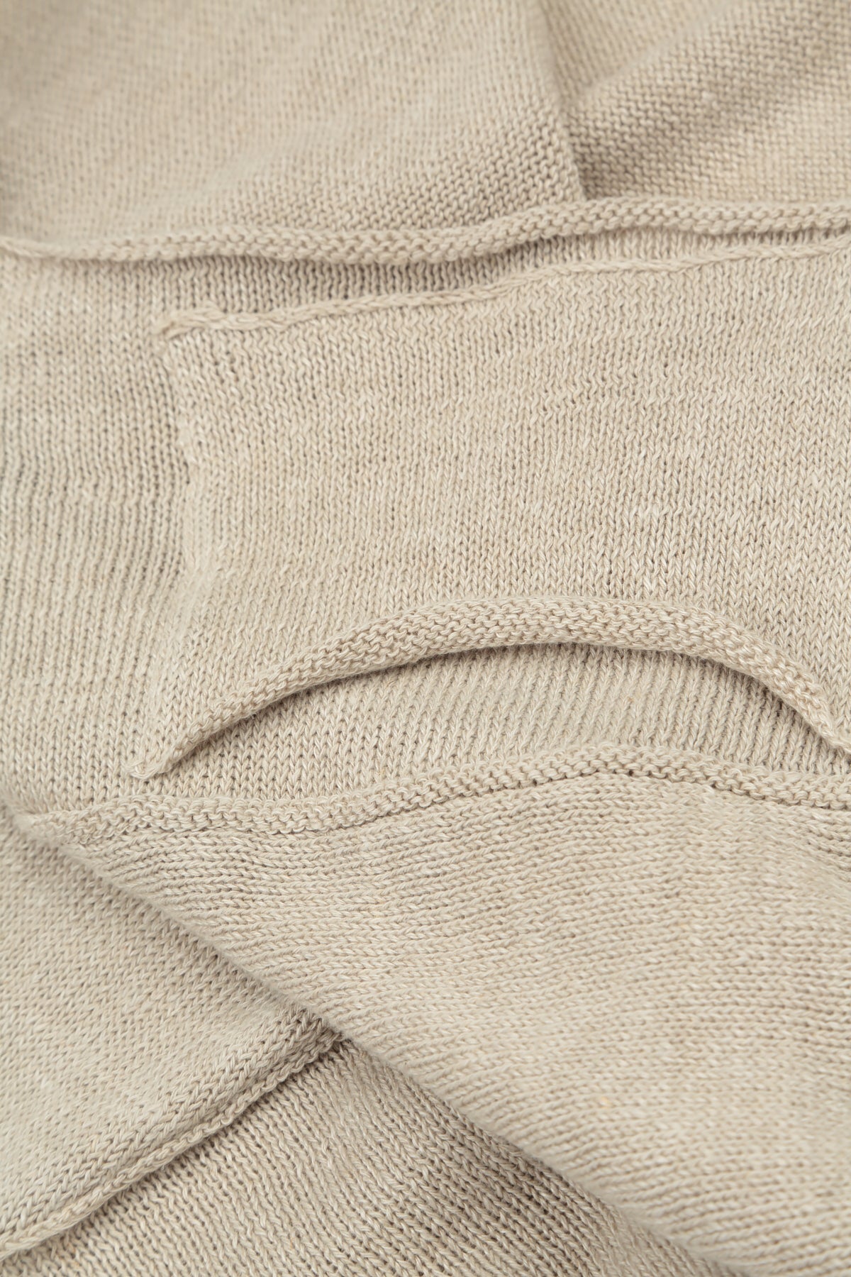 Naht-Detail Cardigan aus Naturleinen