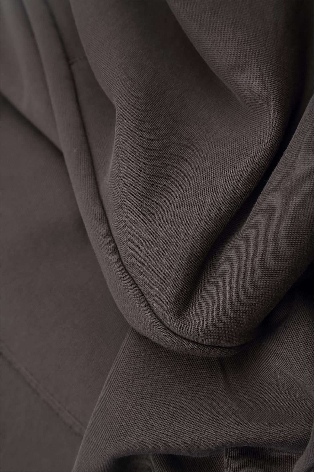Seamed Charcoal French Terry Cotton Trousers 5