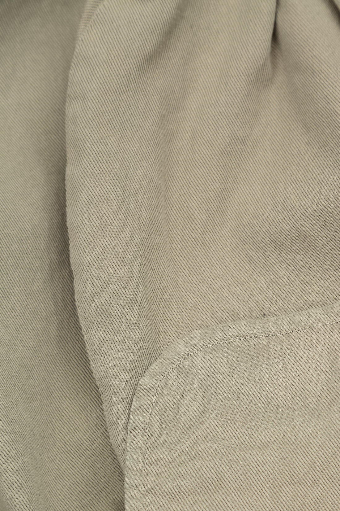 Seamed Olive Grey Denim Cotton Trousers 6