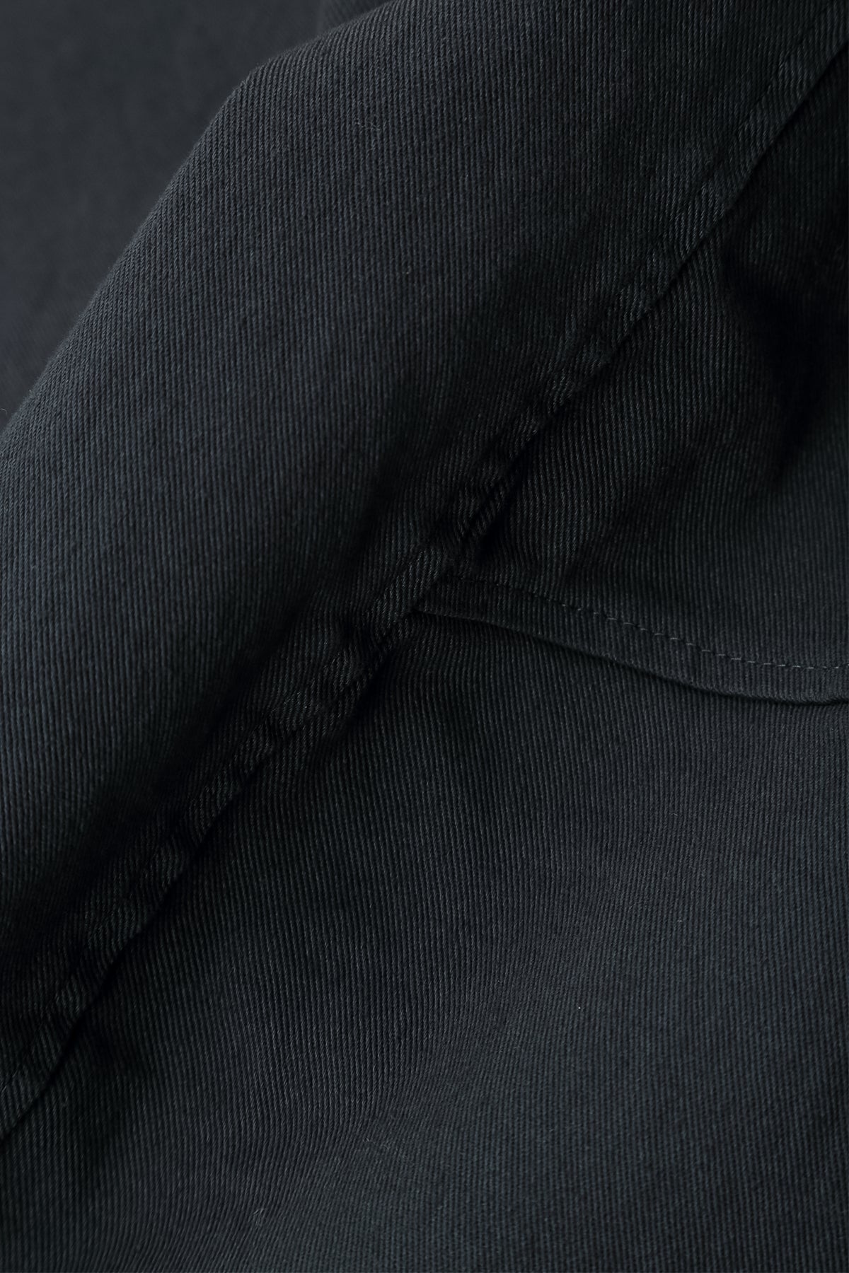 Seamed Slate Denim Cotton Trousers