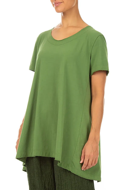 Shamrock Green Cotton Tunic Top
