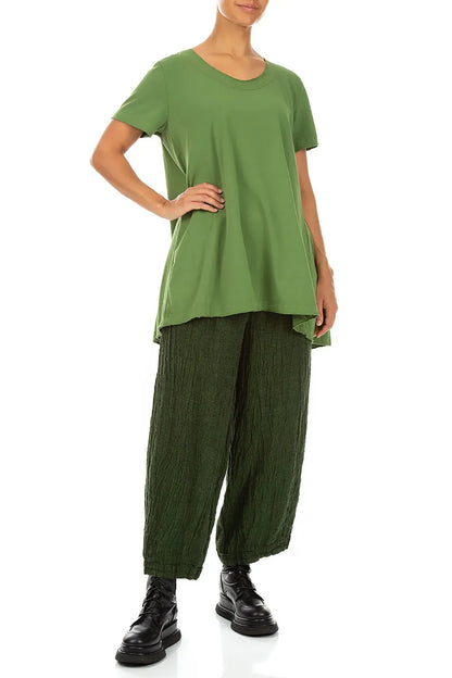 Shamrock Green Cotton Tunic Top