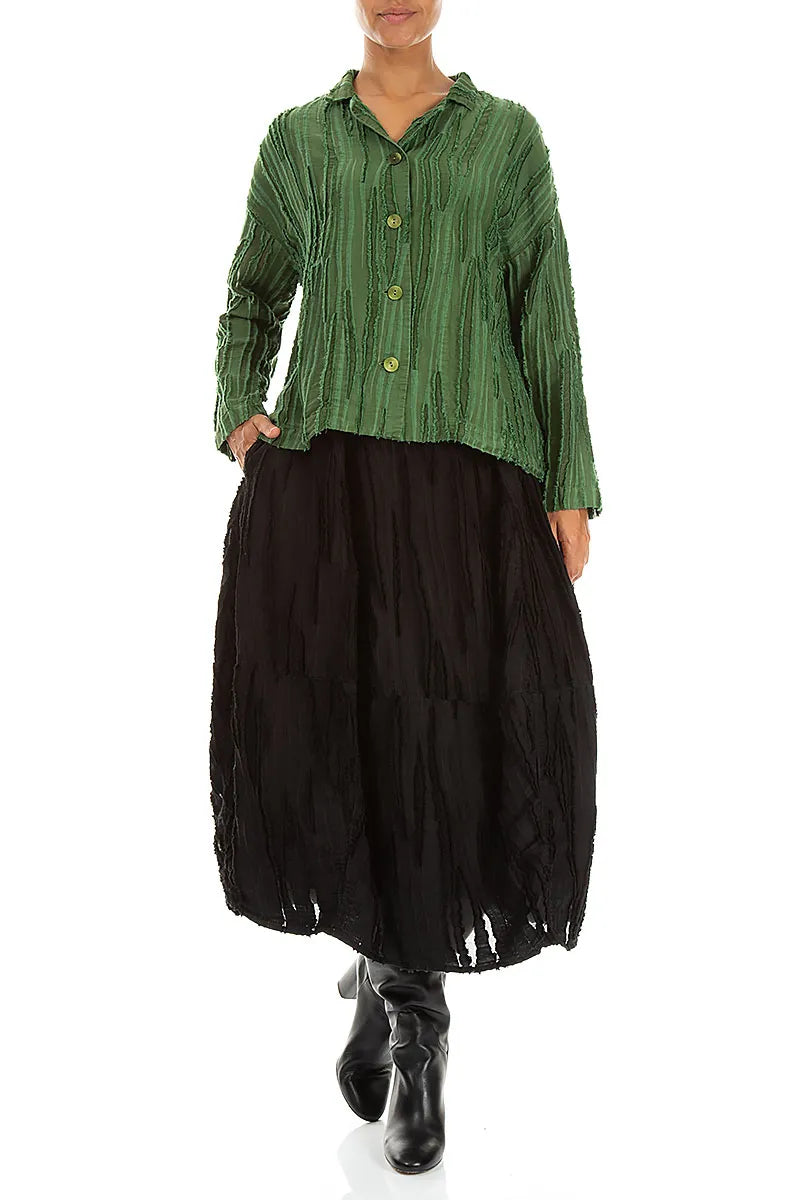 Shamrock Green Fray Weave Jacket 4