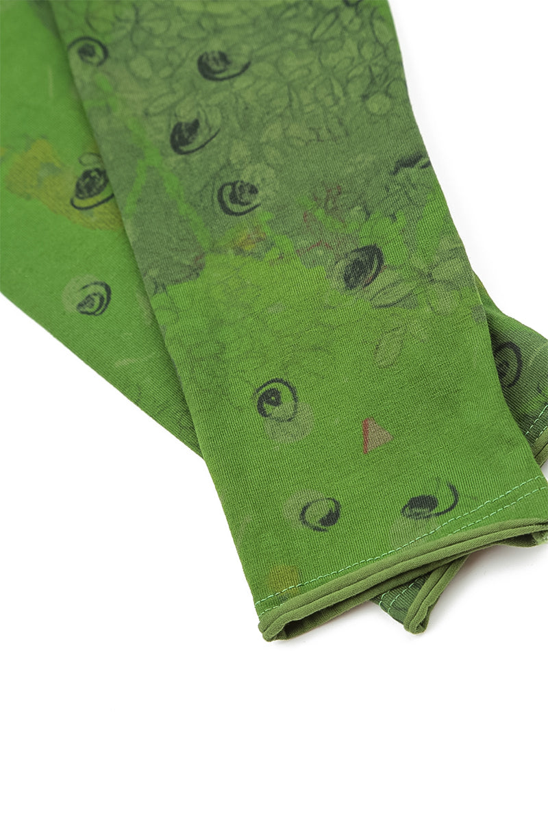 Shamrock Green Meadow Cotton Wristlets
