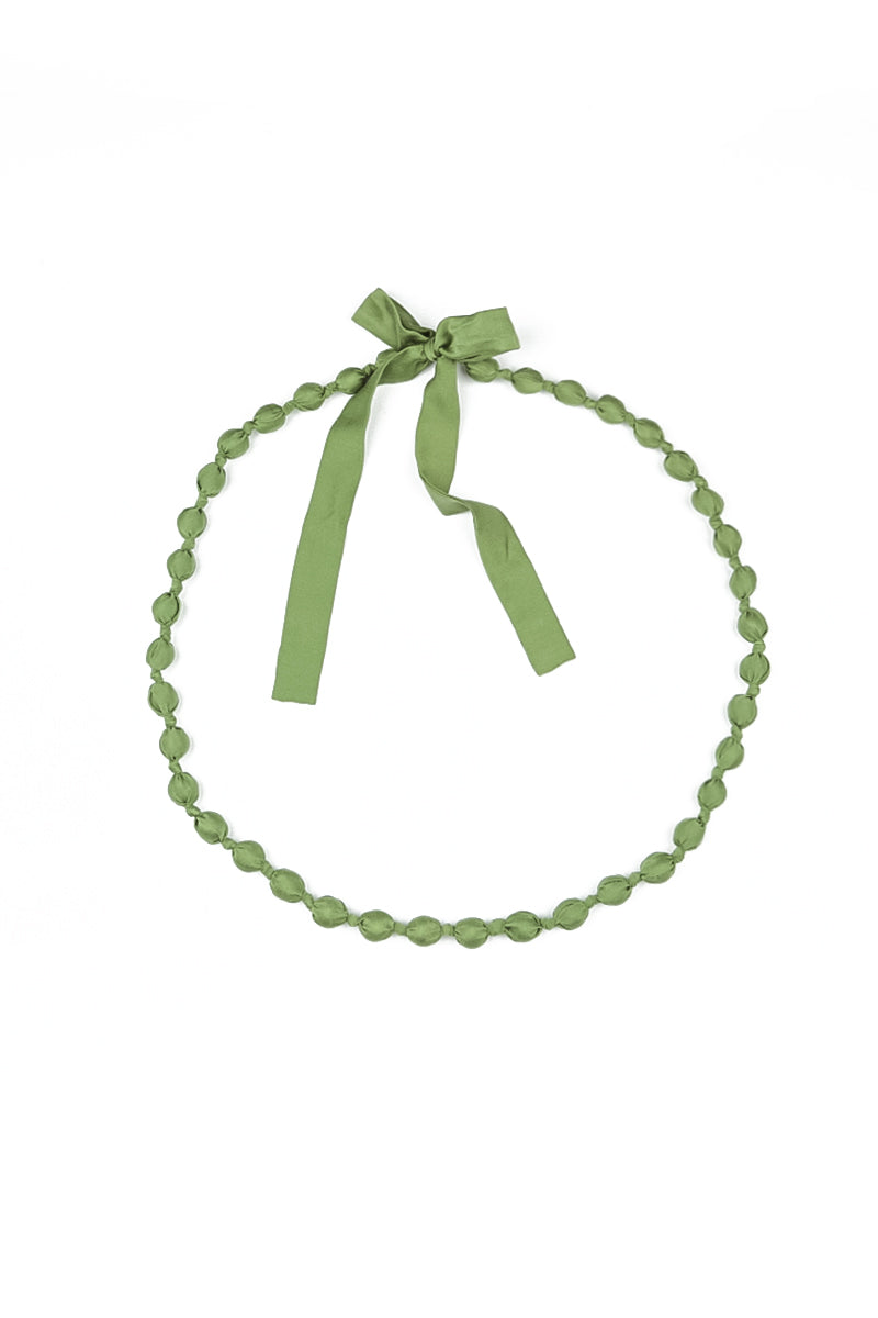 Shamrock Green Silk Fine Bead Necklace