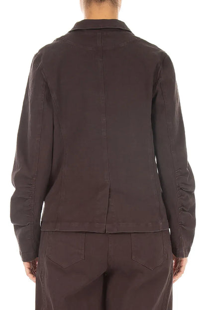 Shaped Truffle Brown Denim Cotton Jacket