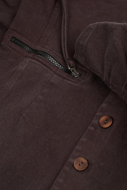 Shaped Truffle Brown Denim Cotton Jacket