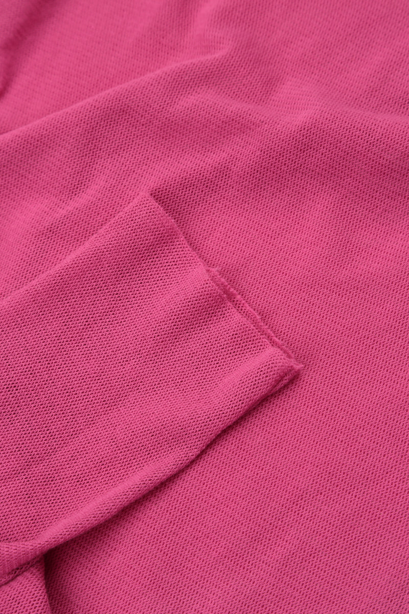 Chemisier en voile de coton doux maillé fuchsia transparent