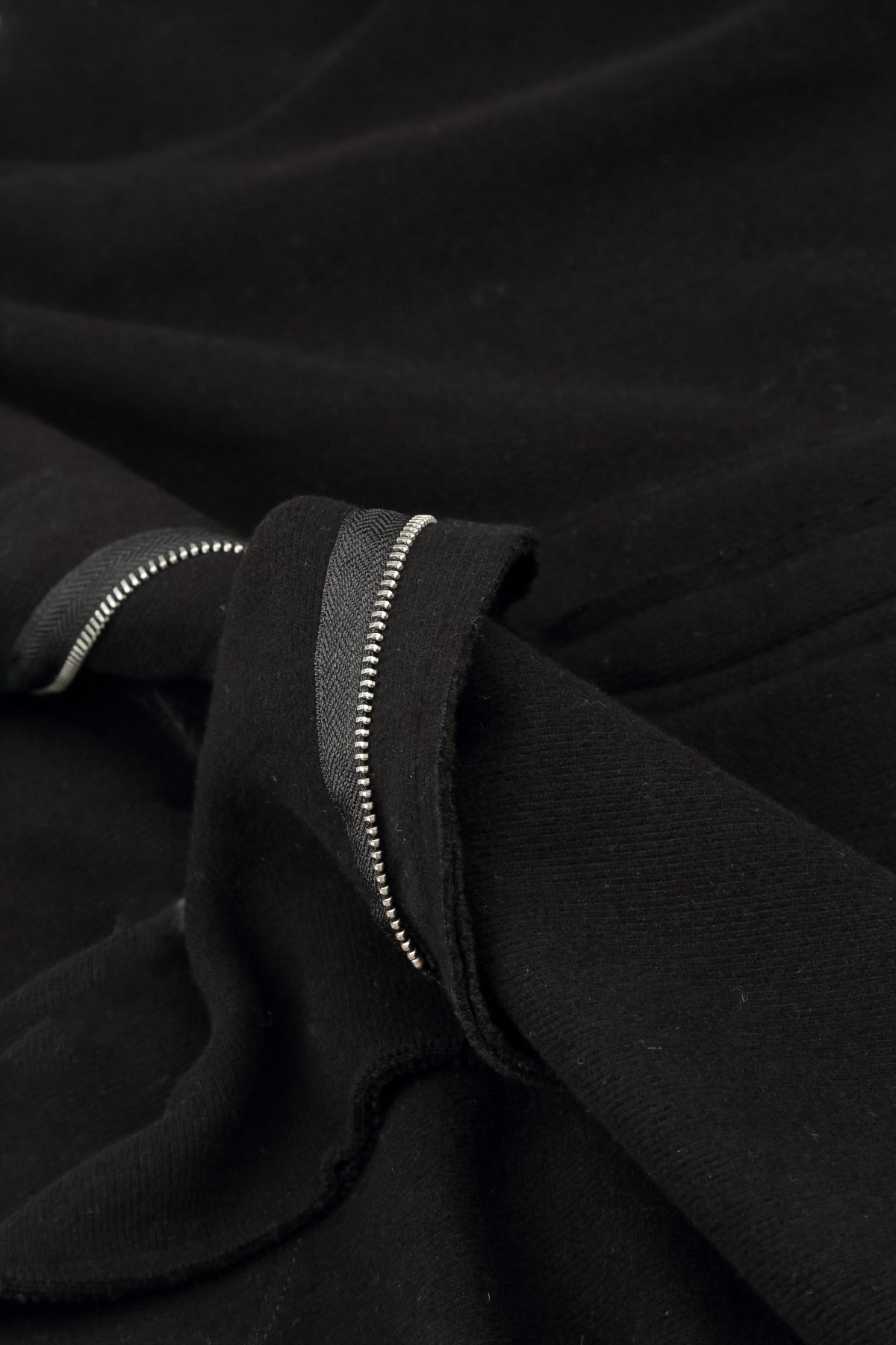 Short Black Cotton Jersey Jacket 7