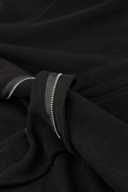 Short Black Cotton Jersey Jacket 7