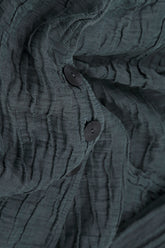 Short Crinkled Graphite Silk Linen Jacket 5