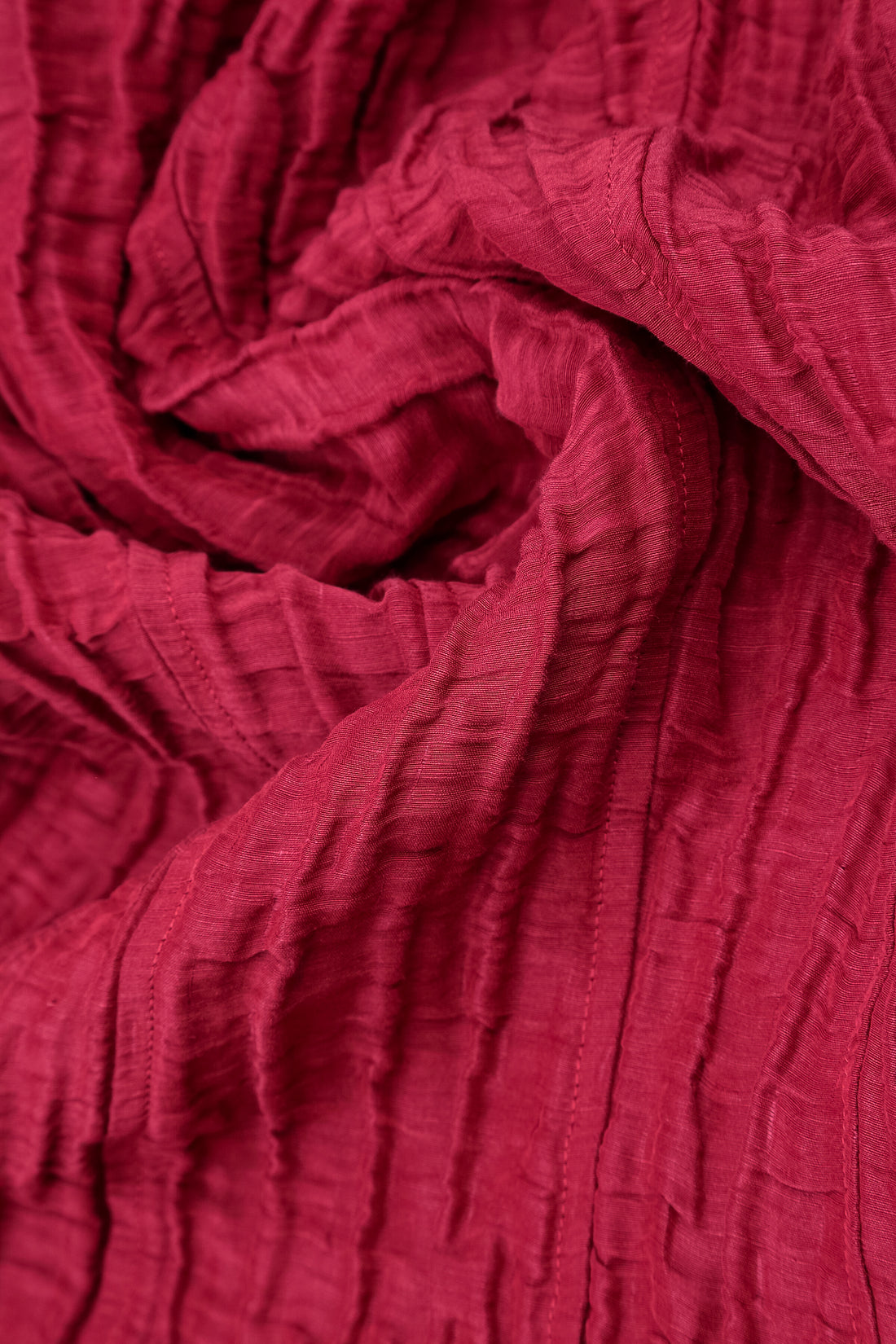 Short Crinkled Ruby Silk Linen Jacket 6