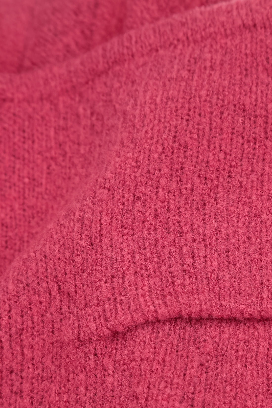Short Loose Berry Rose Wool Cardigan 6
