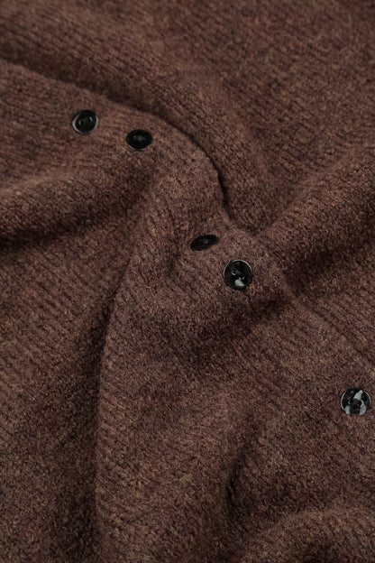 Short Loose Brown Wool Cardigan 5