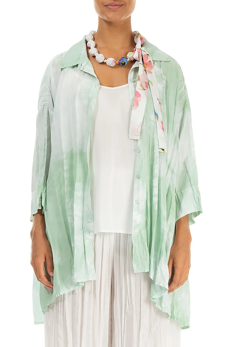 Short Primrose Silk Bamboo Bead Necklace