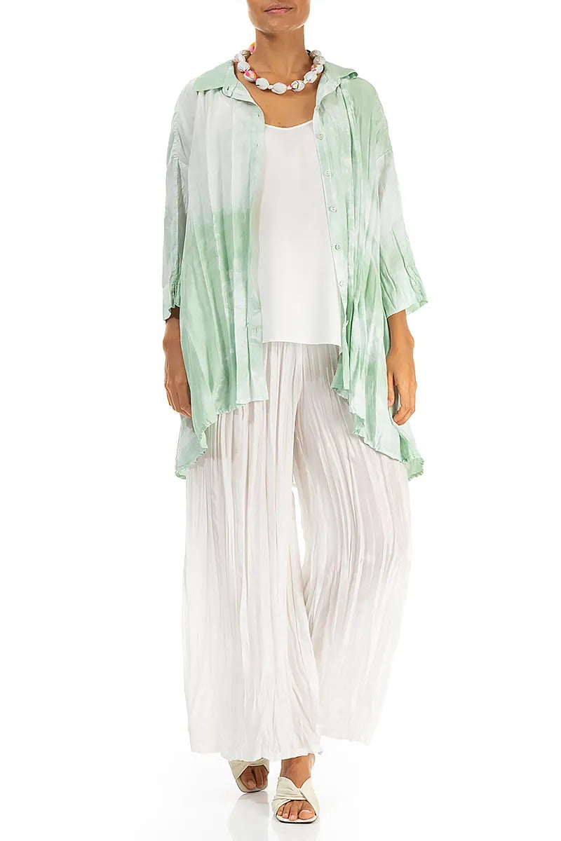 Short Primrose Silk Bamboo Bead Necklace 2
