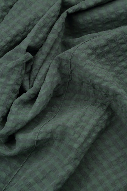 Veste courte en soie texturée sauge