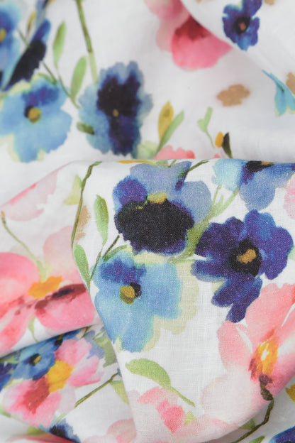 Short Sleeves Balloon Primrose Linen Dress 5