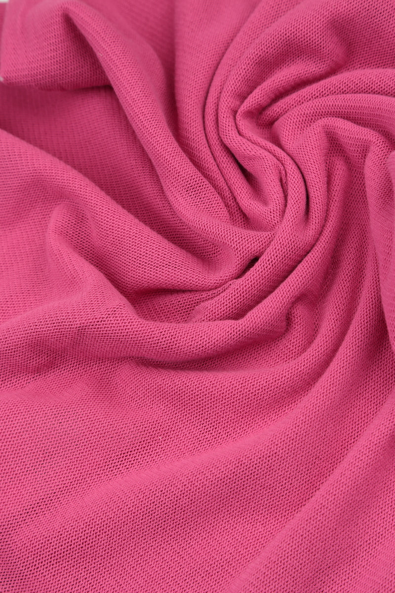 Short Sleeves Fuchsia Mesh Soft Cotton Top 5