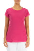 Short Sleeves Fuchsia Mesh Soft Cotton Top 1