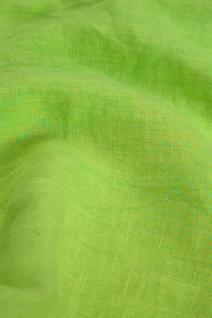 Short Sleeves Lime Linen Blouse 5