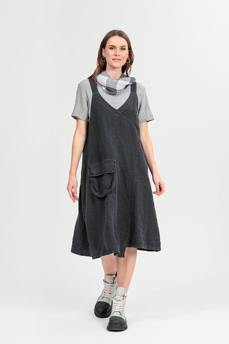 Short Sleeves Silver Grey Linen Viscose Blouse 6