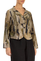 Short Terra Ornamented Silk Cotton Jacket 3