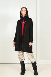 Shredded Black Wool Cardigan 6