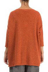 Side Pocket Burnt Orange Sweater 2