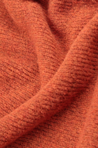 Side Pocket Burnt Orange Wool Sweater