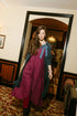 Side Pocket Crinkled Dark Magenta Silk Dress 1