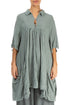Side Pockets Pistachio Gauze Linen Tunic 1