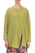 Side Split Golden Lime Wool Sweater 1