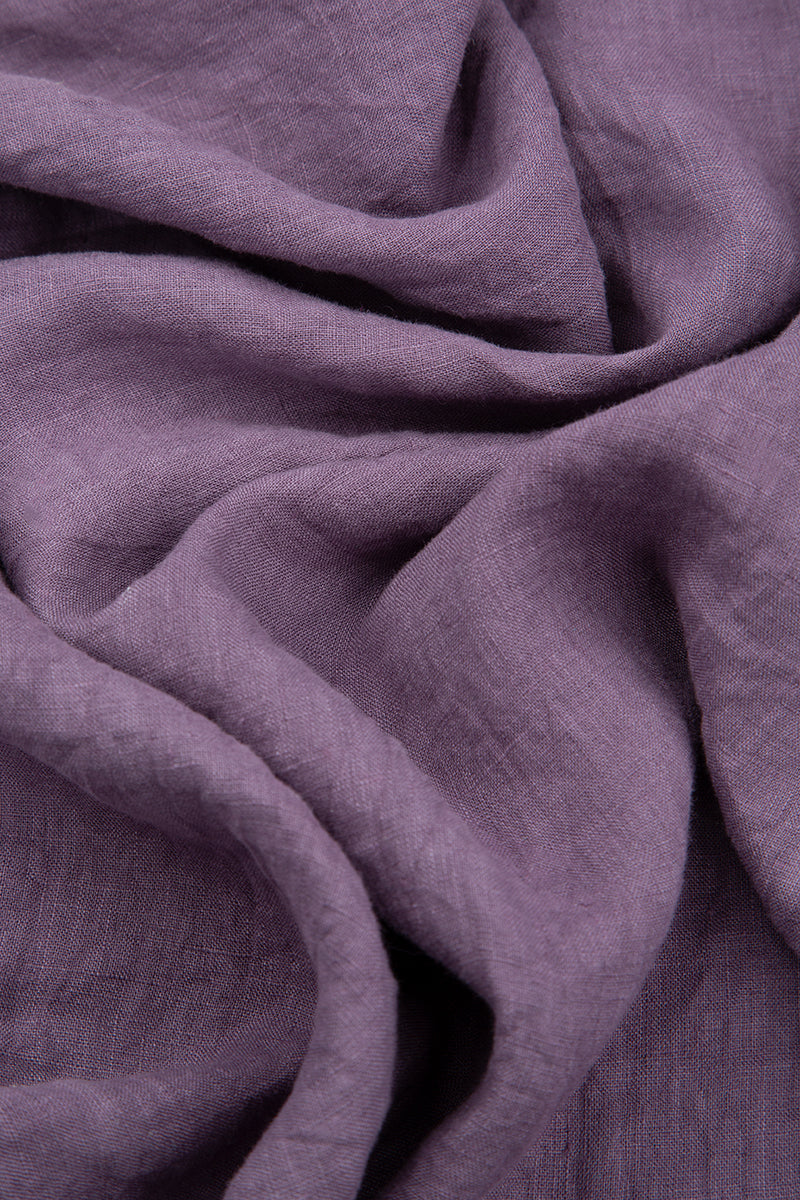 Side Tuck Amethyst Linen Tunic Dress 5