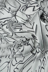 Silver Devoré Feather Silk Scarf 6