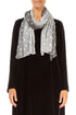 Silver Ombré Light Dotty Silk Scarf 1