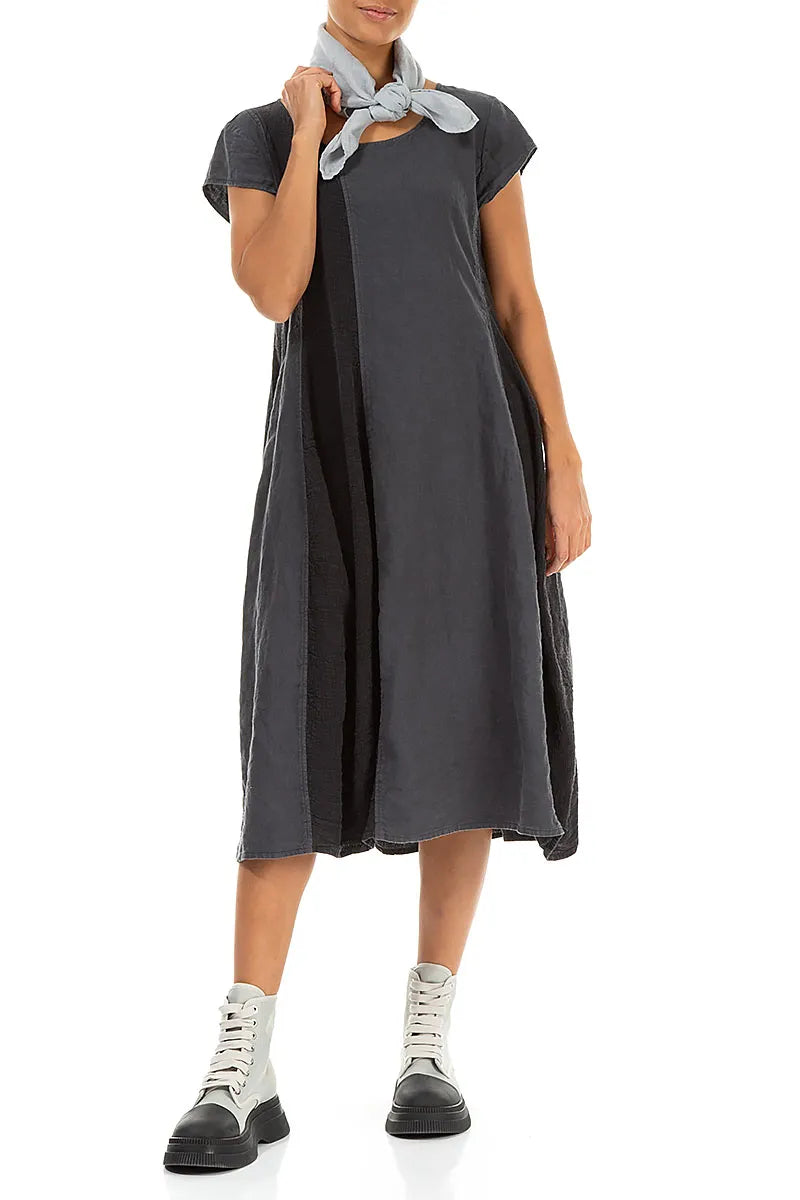 Silver Grey Gauze Linen Scarf 2