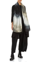 Silver Ombré Pure Silk Scarf 2