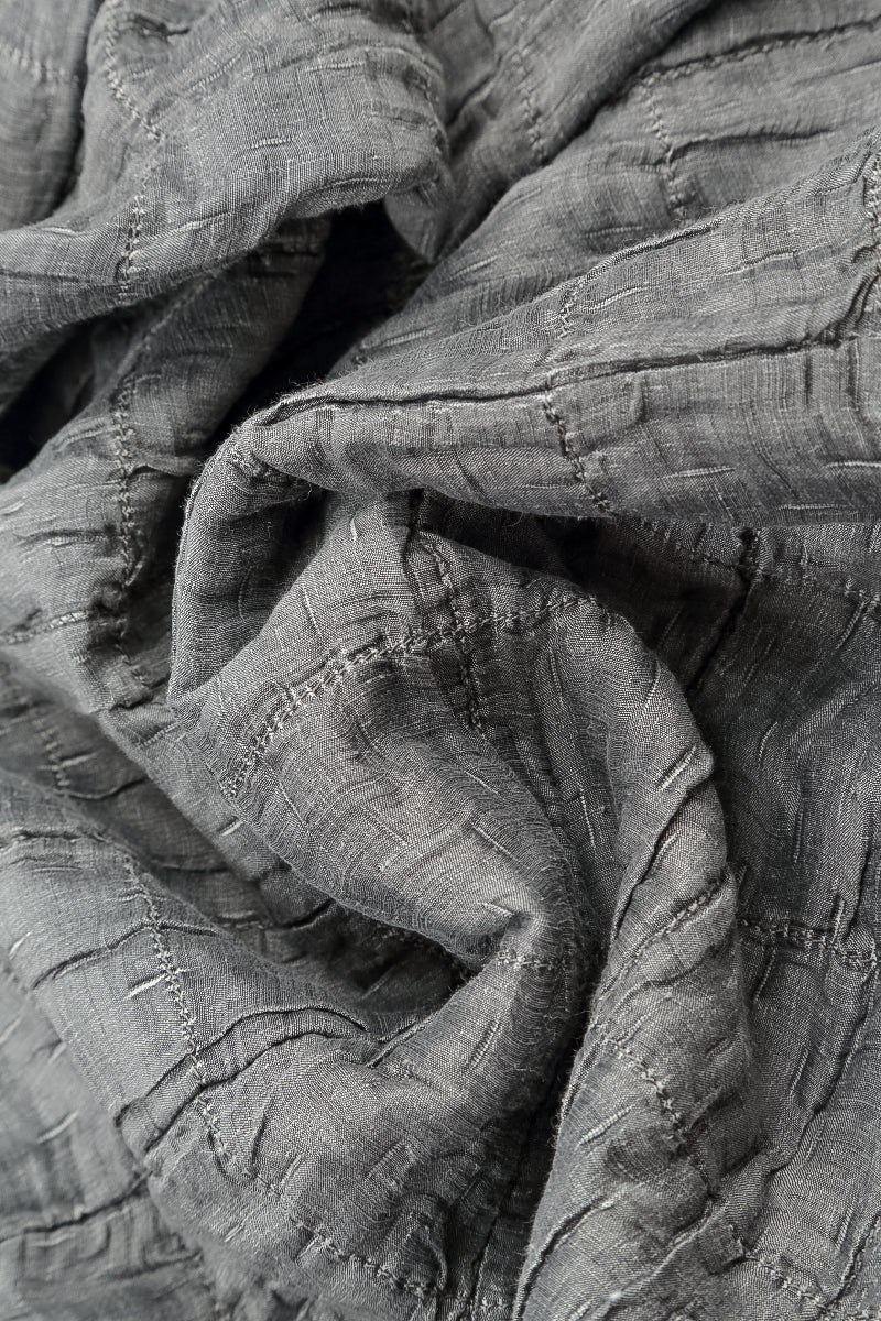 Silver Pleated Silk Linen Jacket 7