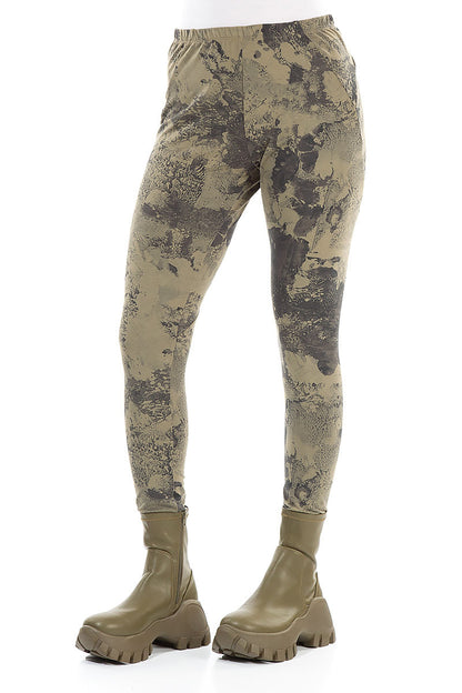 Silver Sage Marble Cotton Leggings