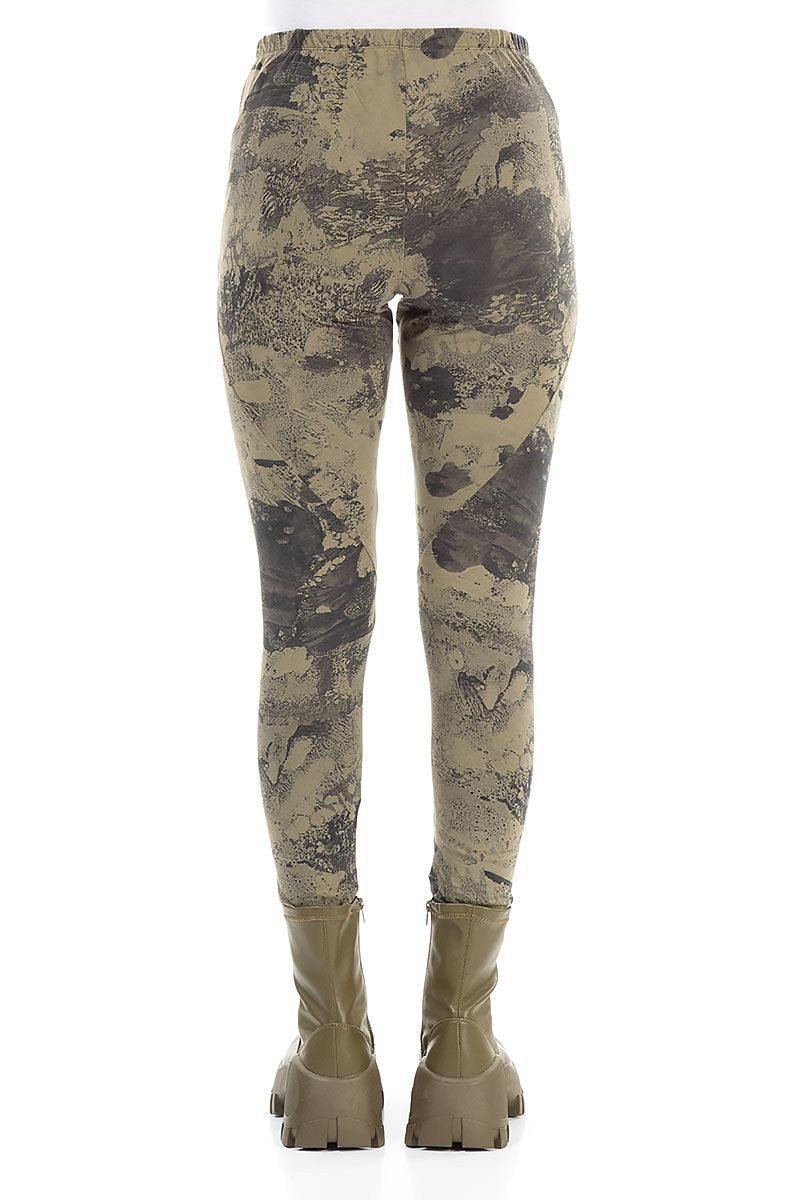 Silver Sage Marble Cotton Leggings